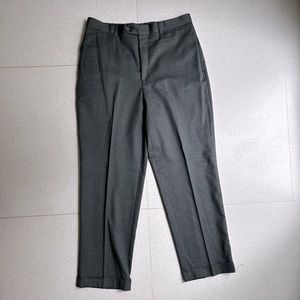 Joseph A Banks grey cuffed wool slacks.